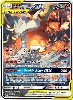 Reshiram & Glurak GX, Karte SM201 aus SM Promokarten