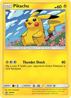 Pikachu, Karte SM206 aus SM Promokarten