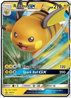 Raichu GX, Karte SM213 aus SM Promokarten