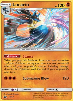 Lucario, Karte SM54 aus SM Promokarten