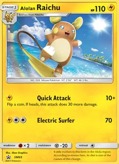 Alola-Raichu, Karte SM65 aus SM Promokarten