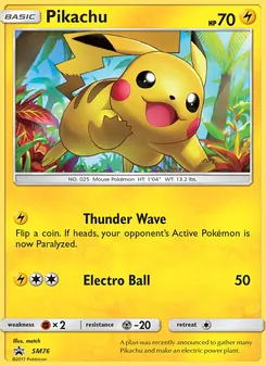 Pikachu, Karte SM76 aus SM Promokarten