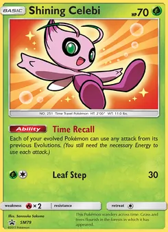 Schimmerndes Celebi, Karte SM79 aus SM Promokarten