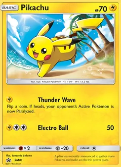 Pikachu, Karte SM81 aus SM Promokarten
