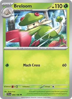 Breloom, card 004 from Scarlet & Violet