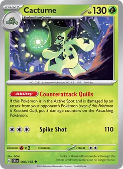 Cacturne, card 006 from Scarlet & Violet