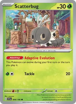 Scatterbug, card 008 from Scarlet & Violet
