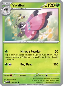Vivillon, card 010 from Scarlet & Violet