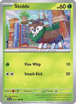 Skiddo, card 011 from Scarlet & Violet