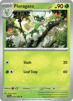 Floragato, card 014 from Scarlet & Violet