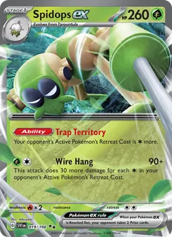 Spidops ex, card 019 from Scarlet & Violet