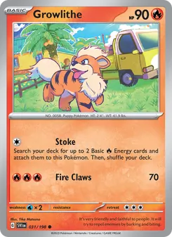 Growlithe, card 031 from Scarlet & Violet