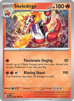 Skeledirge, card 038 from Scarlet & Violet