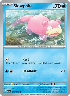 Slowpoke, card 042 from Scarlet & Violet