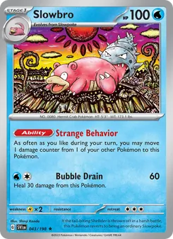 Slowbro, card 043 from Scarlet & Violet