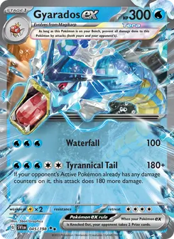 Gyarados ex, card 045 from Scarlet & Violet