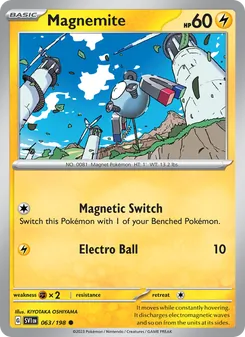 Magnemite, card 063 from Scarlet & Violet