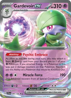 Gardevoir ex, card 086 from Scarlet & Violet