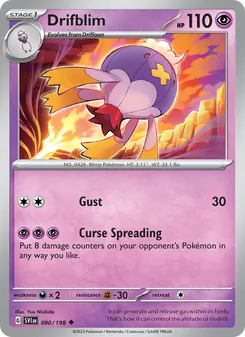Drifblim, card 090 from Scarlet & Violet