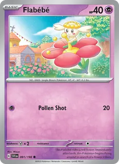 Flabébé, card 091 from Scarlet & Violet