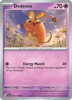Dedenne, card 094 from Scarlet & Violet