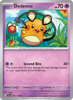 Dedenne, card 095 from Scarlet & Violet