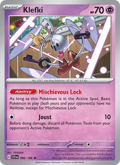 Klefki, card 096 from Scarlet & Violet