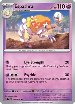 Espathra, card 103 from Scarlet & Violet