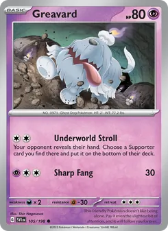 Greavard, card 105 from Scarlet & Violet