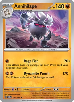 Annihilape, card 109 from Scarlet & Violet