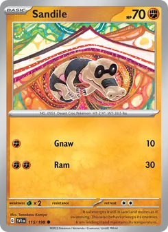 Sandile, card 115 from Scarlet & Violet