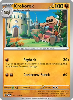 Krokorok, card 116 from Scarlet & Violet