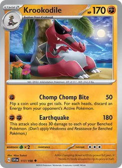 Krookodile, card 117 from Scarlet & Violet