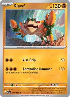 Klawf, card 122 from Scarlet & Violet