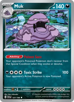 Muk, card 127 from Scarlet & Violet