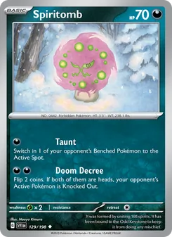 Spiritomb, card 129 from Scarlet & Violet