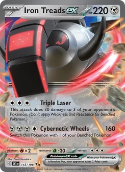 Iron Treads ex, card 143 from Scarlet & Violet
