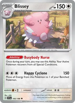 Blissey, card 145 from Scarlet & Violet