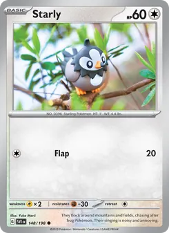 Starly, card 148 from Scarlet & Violet