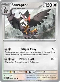 Staraptor, card 150 from Scarlet & Violet