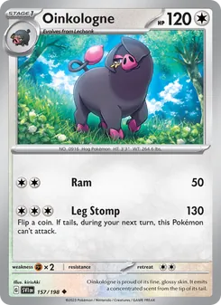 Oinkologne, card 157 from Scarlet & Violet