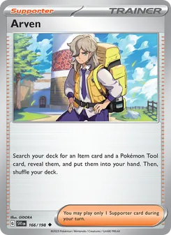 Arven, card 166 from Scarlet & Violet