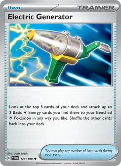 Electric Generator, card 170 from Scarlet & Violet