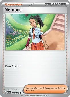 Nemona, card 180 from Scarlet & Violet