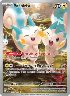 Pachirisu, card 208 from Scarlet & Violet