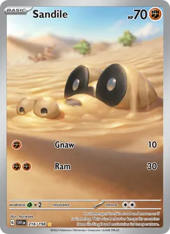 Sandile, card 216 from Scarlet & Violet