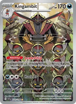 Kingambit, card 220 from Scarlet & Violet