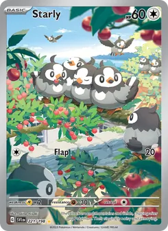 Starly, card 221 from Scarlet & Violet