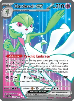 Gardevoir ex, card 228 from Scarlet & Violet