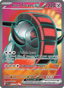 Iron Treads ex, card 233 from Scarlet & Violet